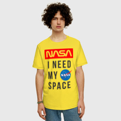 Мужская футболка хлопок Oversize Nasa i need my space - фото 2