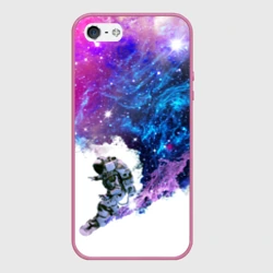 Чехол для iPhone 5/5S матовый Космический сноуборд