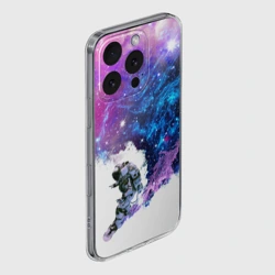 Чехол для iPhone 16 Pro силиконовый с защитой камеры Космический сноуборд - фото 2