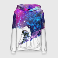 Женская толстовка 3D Космический сноуборд