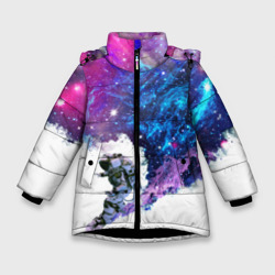 Зимняя куртка для девочек 3D Космический сноуборд