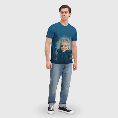 Мужская футболка 3D Billie Eilish, цвет 3D печать - фото 5