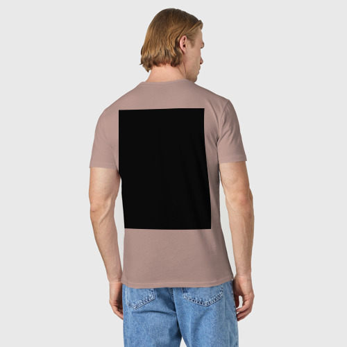 Мужская футболка хлопок с принтом Твин Пикс, вид сзади #2