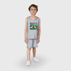 Детская пижама с шортами хлопок Корги Ван Гога - фото 2