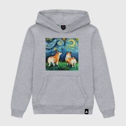 Мужская толстовка хлопок Корги Ван Гога