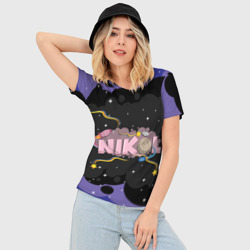 Женская футболка 3D Slim Nikol space - фото 2