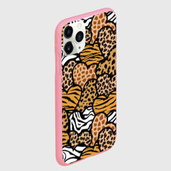 Чехол для iPhone 11 Pro Max матовый Сердца из шкур африканских животных - фото 2
