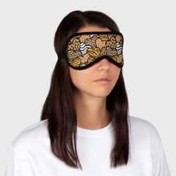 Маска для сна 3D Сердца из шкур африканских животных - фото 2