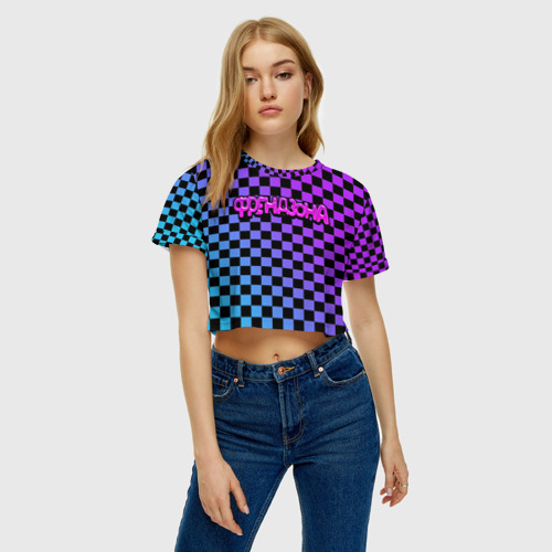 Женская футболка Crop-top 3D Френдзона, цвет 3D печать - фото 4