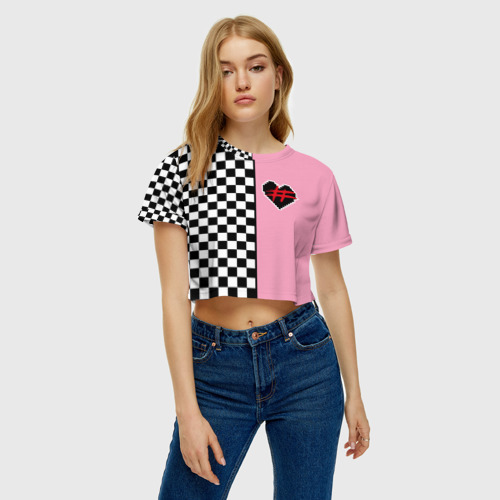 Женская футболка Crop-top 3D Френдзона, цвет 3D печать - фото 3