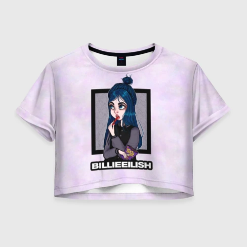 Женская футболка Cropp-top Billie Eilish Фото 01 Женская футболка Cropp-top Billie Eilish Фото 01
