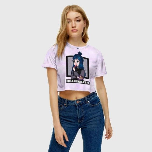 Женская футболка Cropp-top Billie Eilish Фото 01 Женская футболка Cropp-top Billie Eilish Фото 01