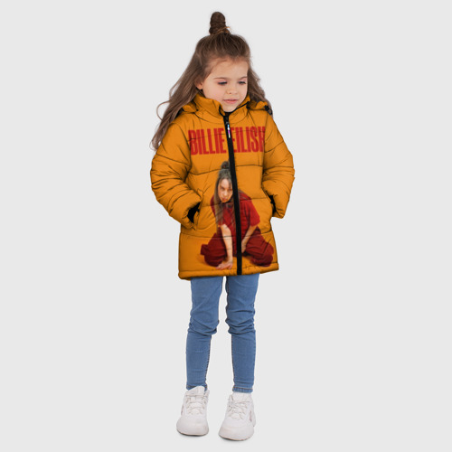 Зимняя куртка для девочек 3D с принтом Билли Айлиш, вид сбоку #3