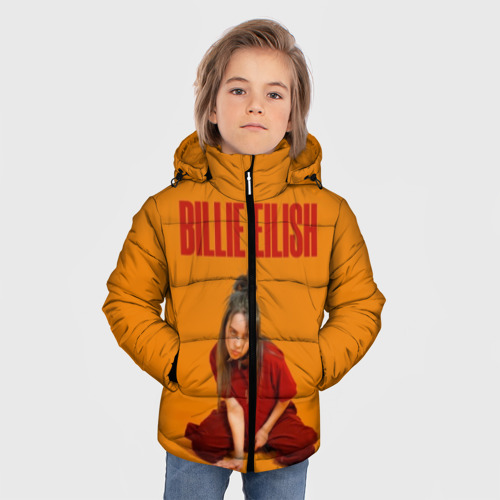 Зимняя куртка для мальчиков 3D Билли Айлиш, цвет красный - фото 3