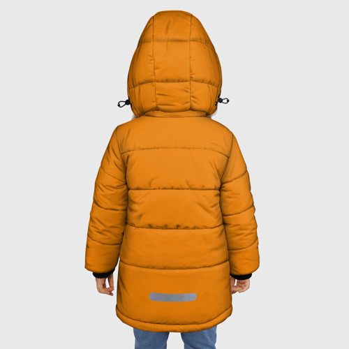 Зимняя куртка для девочек 3D с принтом Билли Айлиш, вид сзади #2