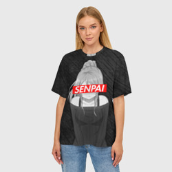 Женская футболка oversize 3D Anime Senpai Girl - фото 2