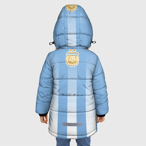 Зимняя куртка для девочек 3D Сборная Аргентины, цвет черный - фото 4