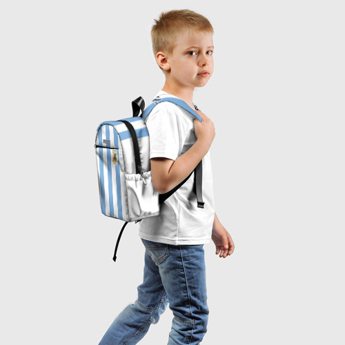 Детский рюкзак 3D с принтом Сборная Аргентины, вид сзади #1