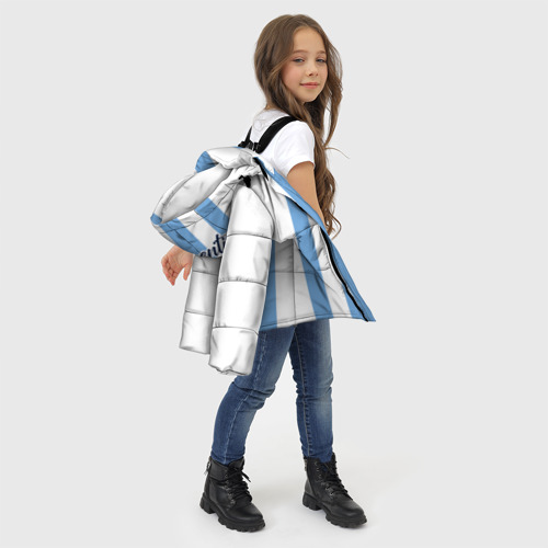 Зимняя куртка для девочек 3D с принтом Сборная Аргентины, фото #4