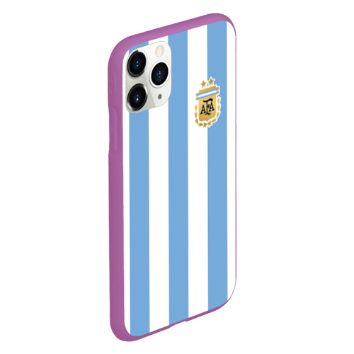 Чехол для iPhone 11 Pro матовый с принтом Сборная Аргентины, вид сбоку #3