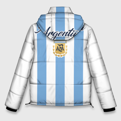 Мужская зимняя куртка 3D с принтом Сборная Аргентины, вид сзади #1