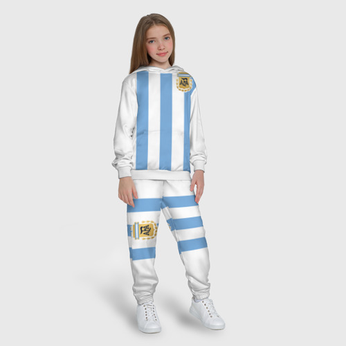 Детский костюм с толстовкой с принтом Сборная Аргентины, вид сбоку #3