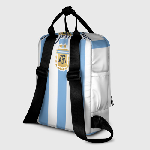 Женский рюкзак 3D с принтом Сборная Аргентины, вид сзади #1