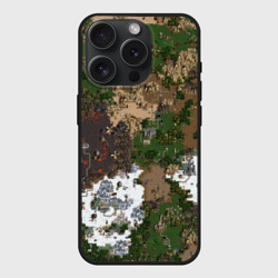 Чехол силиконовый для Apple iPhone 15 Pro матовый Heroes III New Map