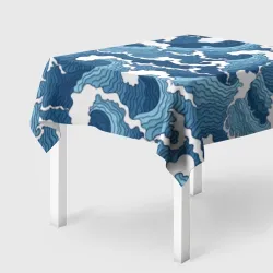 Скатерть 3D Морские волны графика