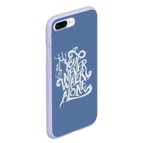 Чехол для iPhone 7Plus/8 Plus матовый You Never Walk Alone, цвет светло-сиреневый - фото 3