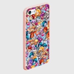 Чехол для iPhone 5/5S матовый My Little Pony Ahegao патттерн - фото 2