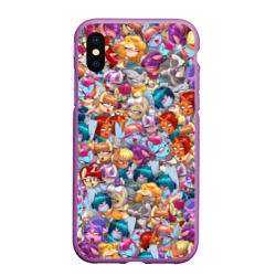 Чехол для iPhone XS Max матовый My Little Pony Ahegao патттерн