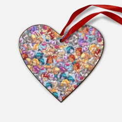 Деревянная игрушка Сердце My Little Pony Ahegao патттерн