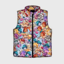 Женский жилет утепленный 3D My Little Pony Ahegao патттерн