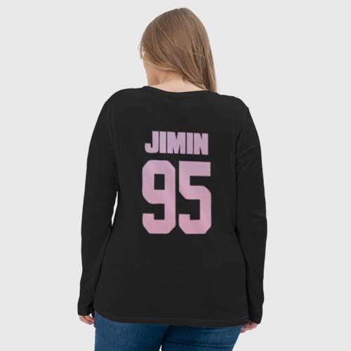 Женский лонгслив 3D BTS (На спине - JIMIN 95), цвет 3D печать - фото 7