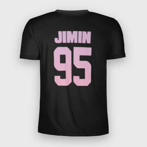 Мужская футболка 3D Slim BTS (На спине - JIMIN 95), цвет 3D печать - фото 2