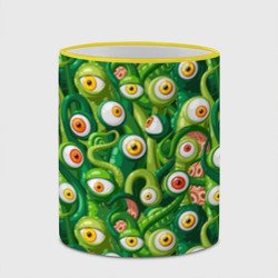 Кружка с полной запечаткой Щупальца зелёные с глазами  - фото 2