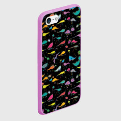 Чехол для iPhone 5/5S матовый Светящиеся динозавры - фото 2