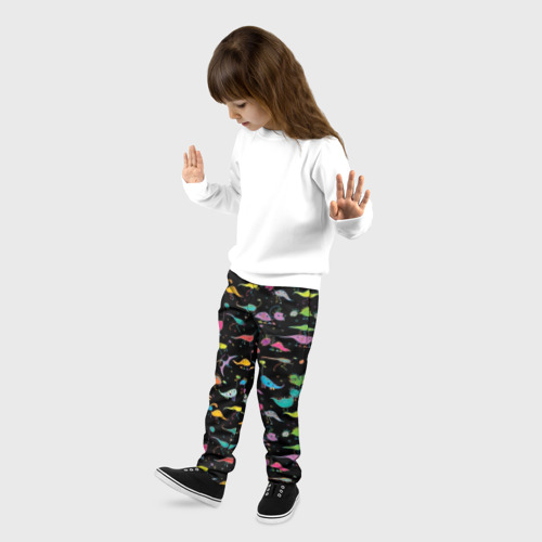 Детские брюки 3D Светящиеся динозавры, цвет 3D печать - фото 3