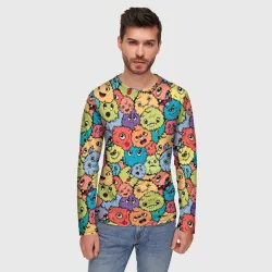 Мужской лонгслив 3D Monsters funny multicolored - фото 2
