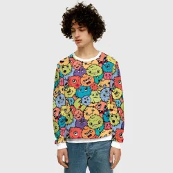 Мужской свитшот 3D Monsters funny multicolored - фото 2