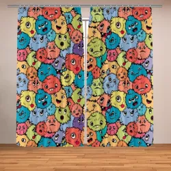 Фотошторы Monsters funny multicolored