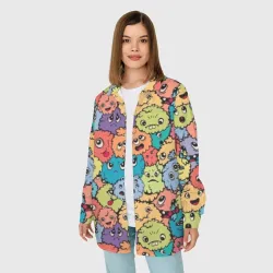 Женская рубашка oversize 3D Monsters funny multicolored - фото 2
