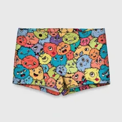 Детские купальные плавки 3D Monsters funny multicolored