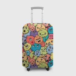 Чехол для чемодана 3D Monsters funny multicolored