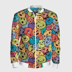 Мужской бомбер 3D Monsters funny multicolored