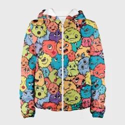 Женская куртка 3D Monsters funny multicolored