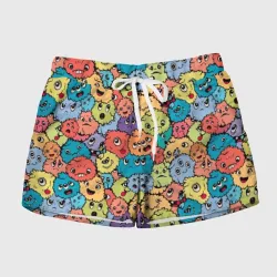 Женские шорты 3D Monsters funny multicolored