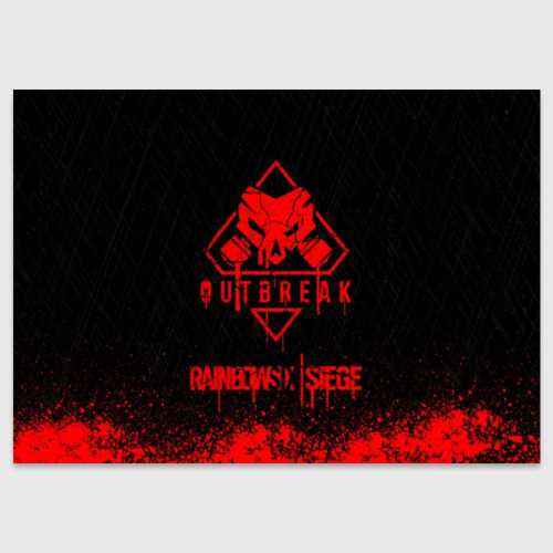 Поздравительная открытка Rainbow Six Siege outbreak, цвет белый