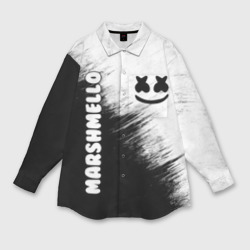 Мужская рубашка oversize 3D Marshmello 3